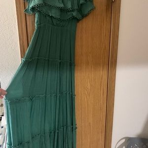 Green maxi dress